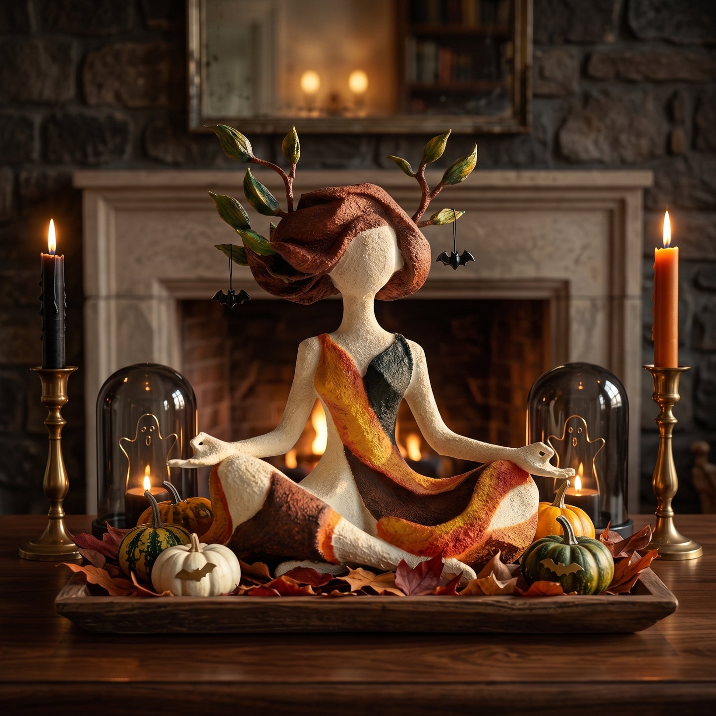 Meditation Girl Decorative Figurine