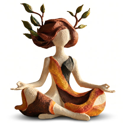 Meditation Girl Decorative Figurine