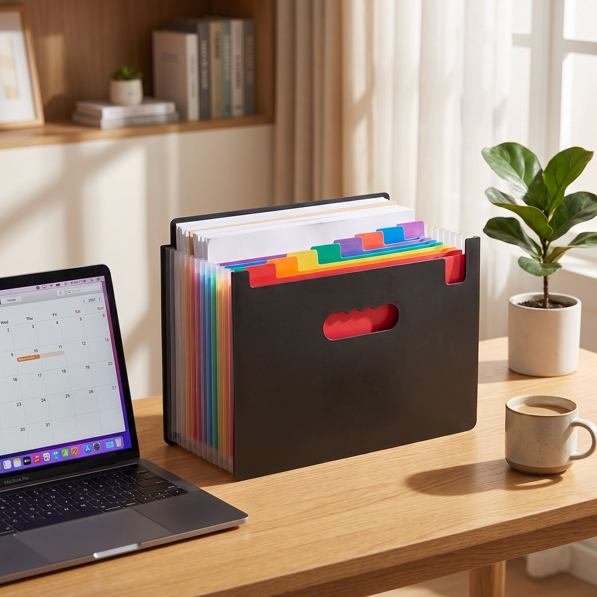 A4 file organizer warm workspace