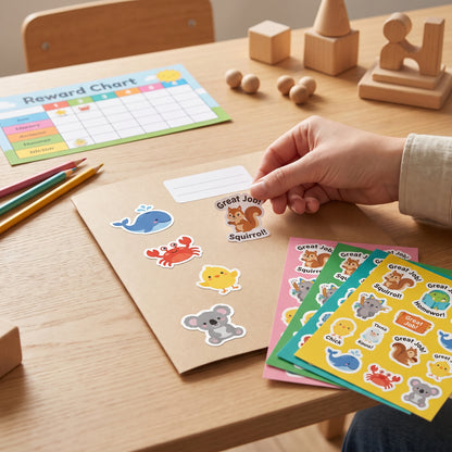 Animal Encouragement Reward Sticker Set