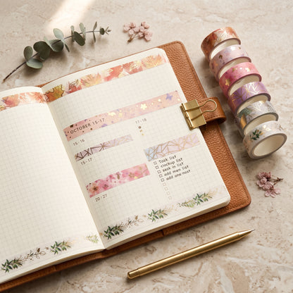 Floral Foil Washi Tape Set